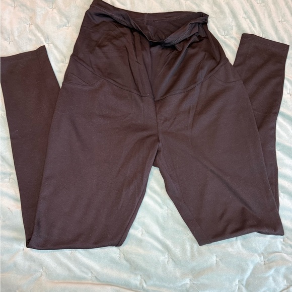 Black High-Waisted Legging type work slacks maternity size small - Picture 1 of 6